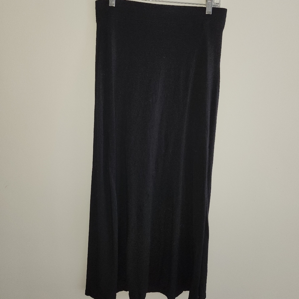 DKNY Long black jersey skirt